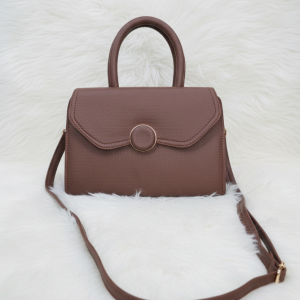 Classic Brown Top-Handle Crossbody Bag